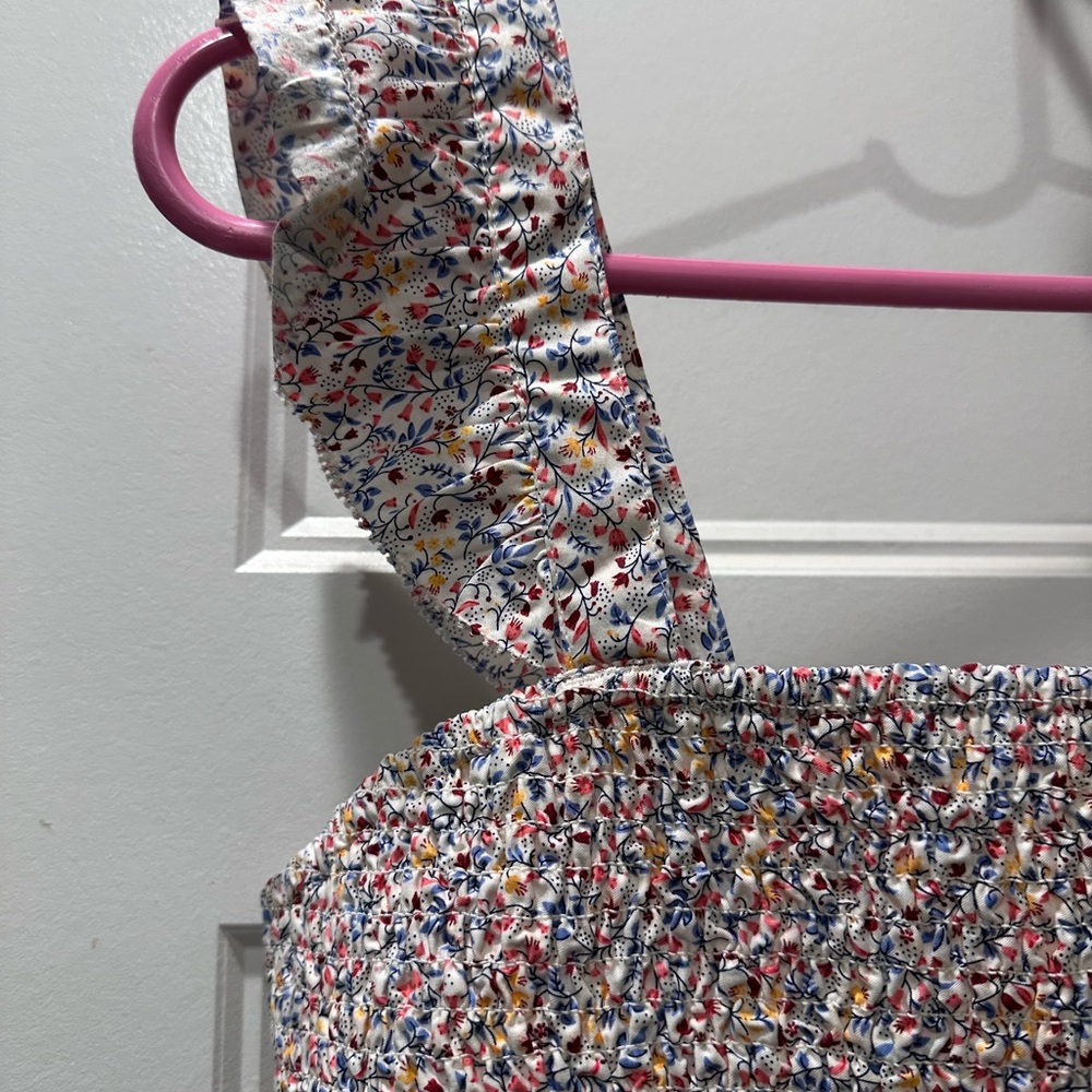 Old Navy NWT Cropped Colorful Smocked Tank Top - Picture 2 of 7